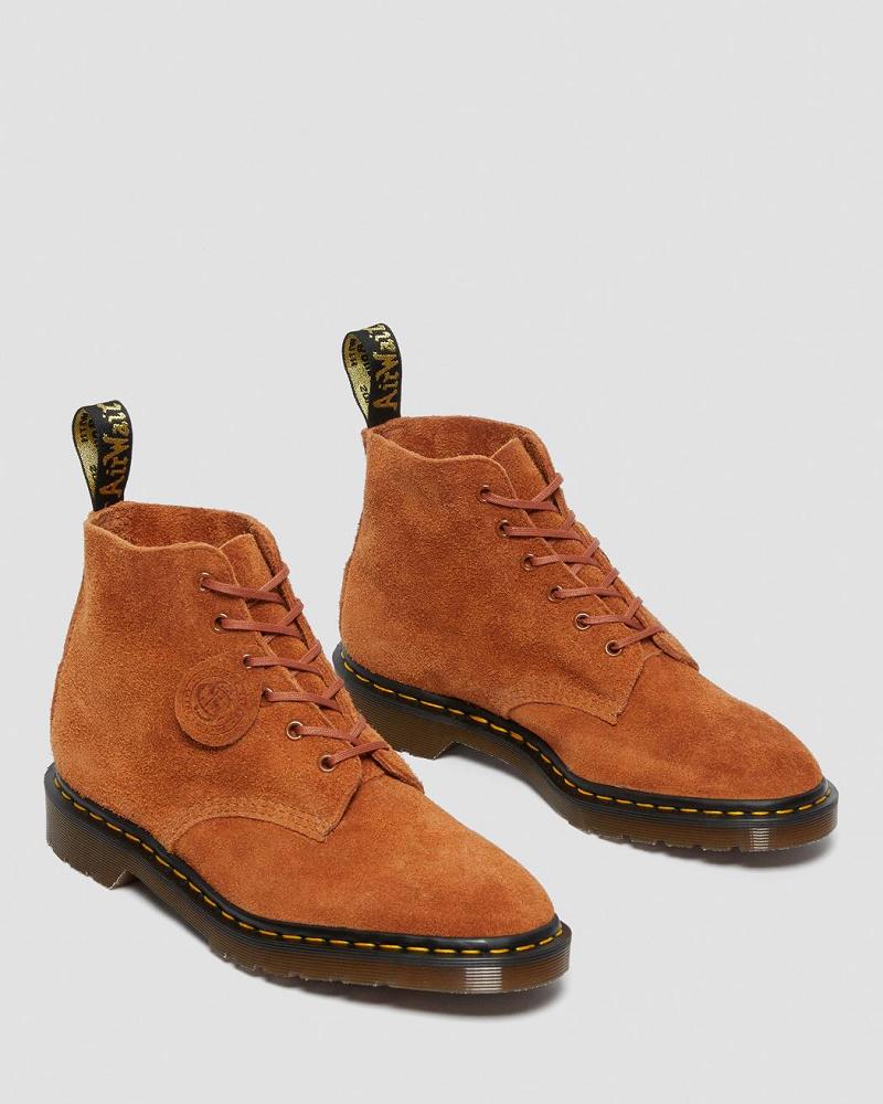 Men's Dr Martens 101 Made in England Suede Ankle Boots Brown | AU 407CTV